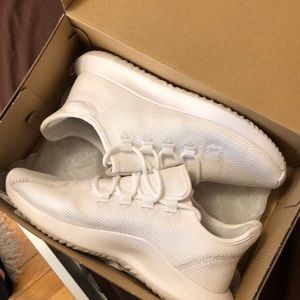 White adidas worn twice , perfect condition